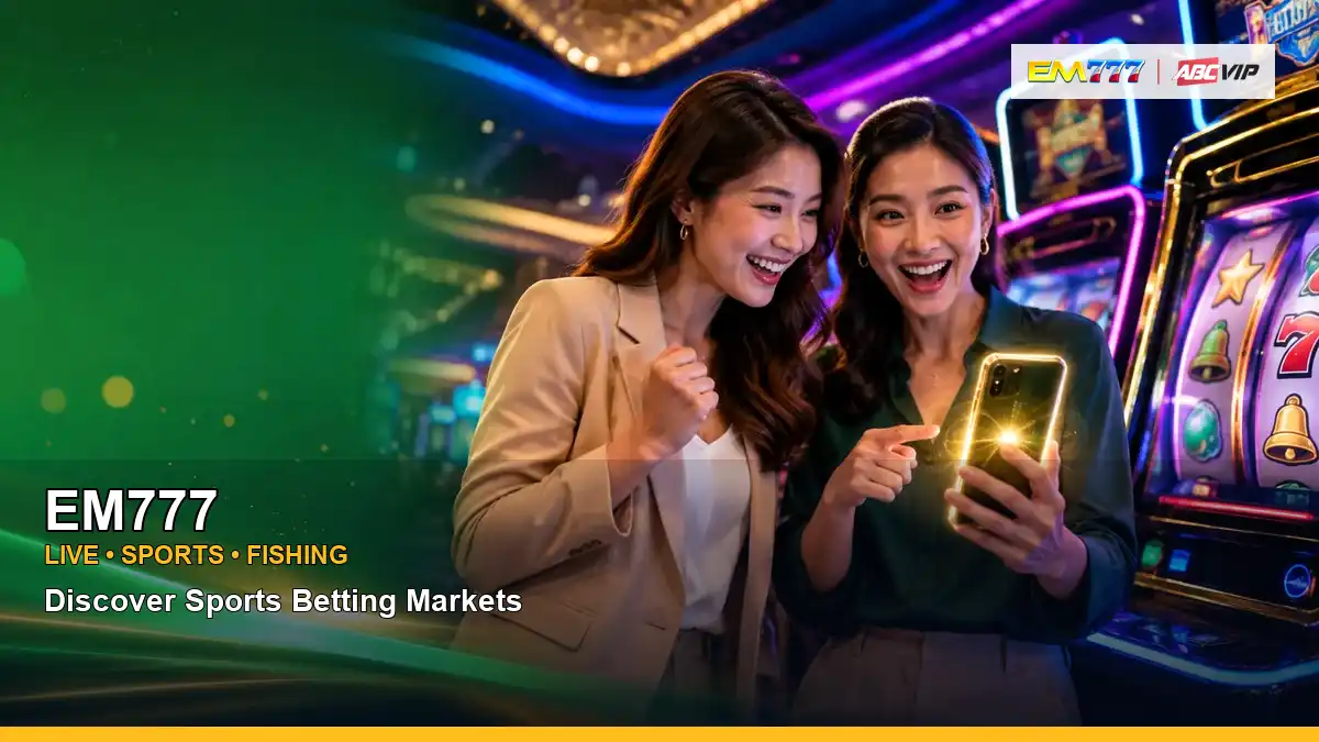 EM777 casino first deposit rewards featuring an adult Filipina casino host with a radiant composition