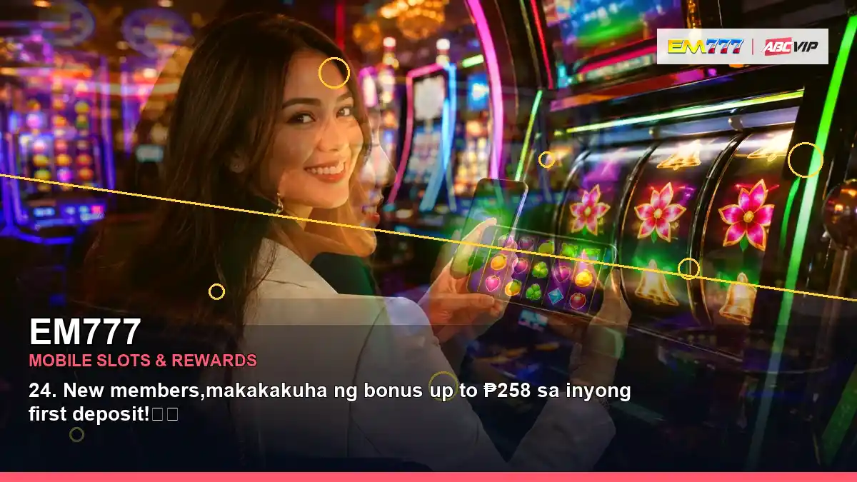 EM777 layered collage lucky reels online slot games highlighting mobile-friendly casino play