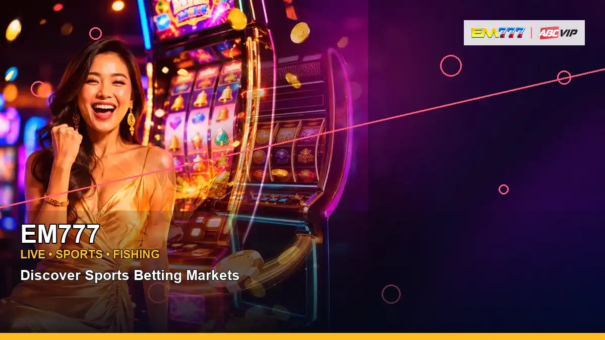 EM777 fruit reels online slot games featuring an adult Filipina casino host with a left close-up composition
